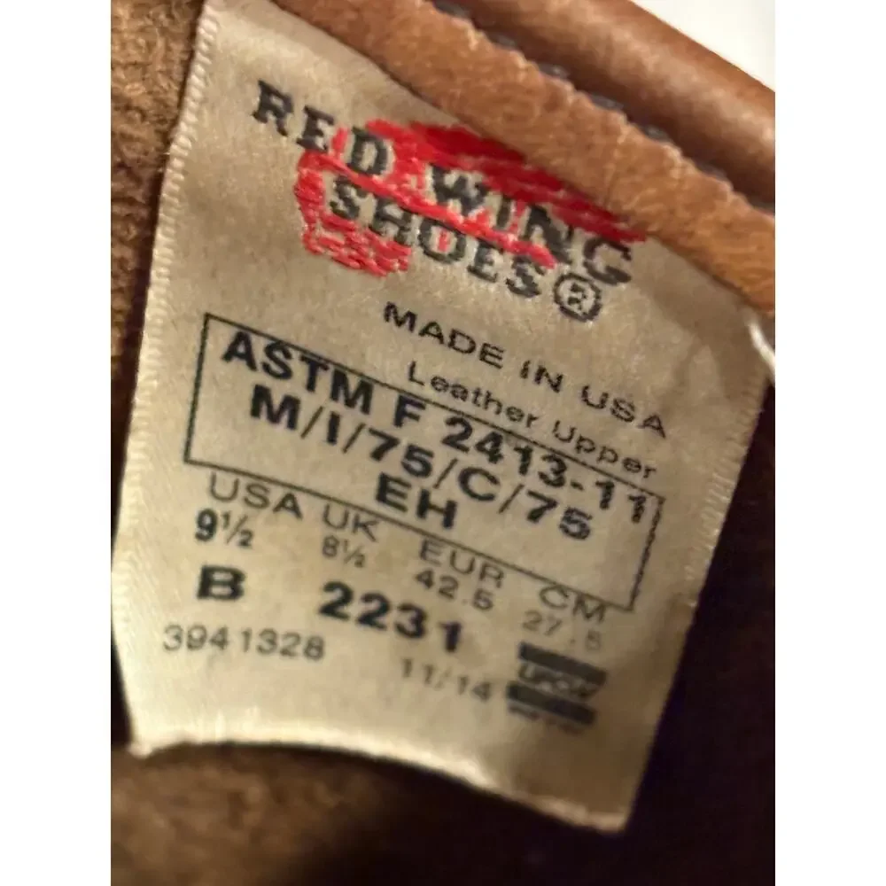 Red Wing USA Pecos 2231 Pull On Work Boot Men’s 9.5B  EH Steel Toe PLZ READ